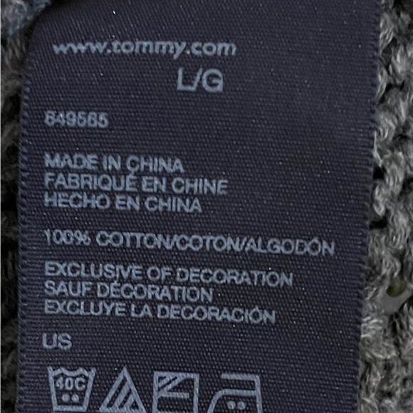 Tommy Hilfiger Crewneck Diamond Shape Loose Knit With Knot Details, Gr… - Picture 5 of 7